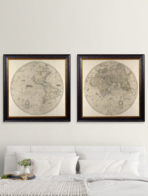 c.1660 Map of the World in Two Hemispheres