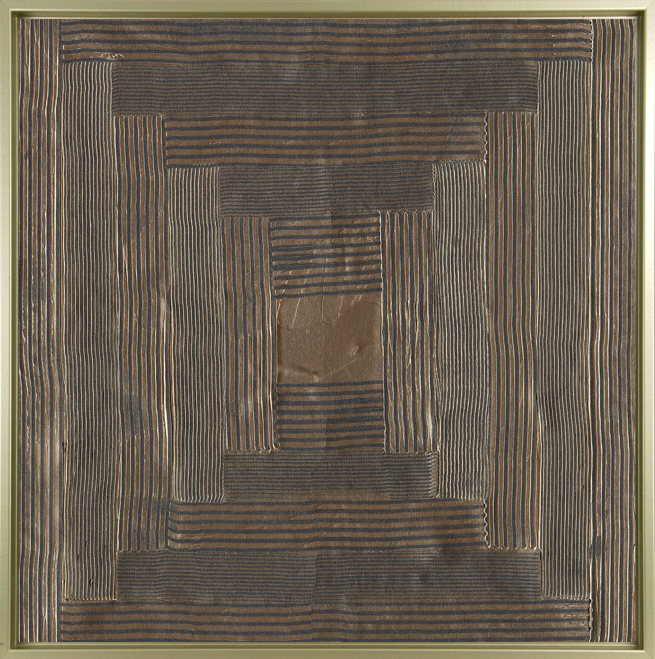 Metallic Press | Framed Canvas Wall Art | Prestige Gold Frame