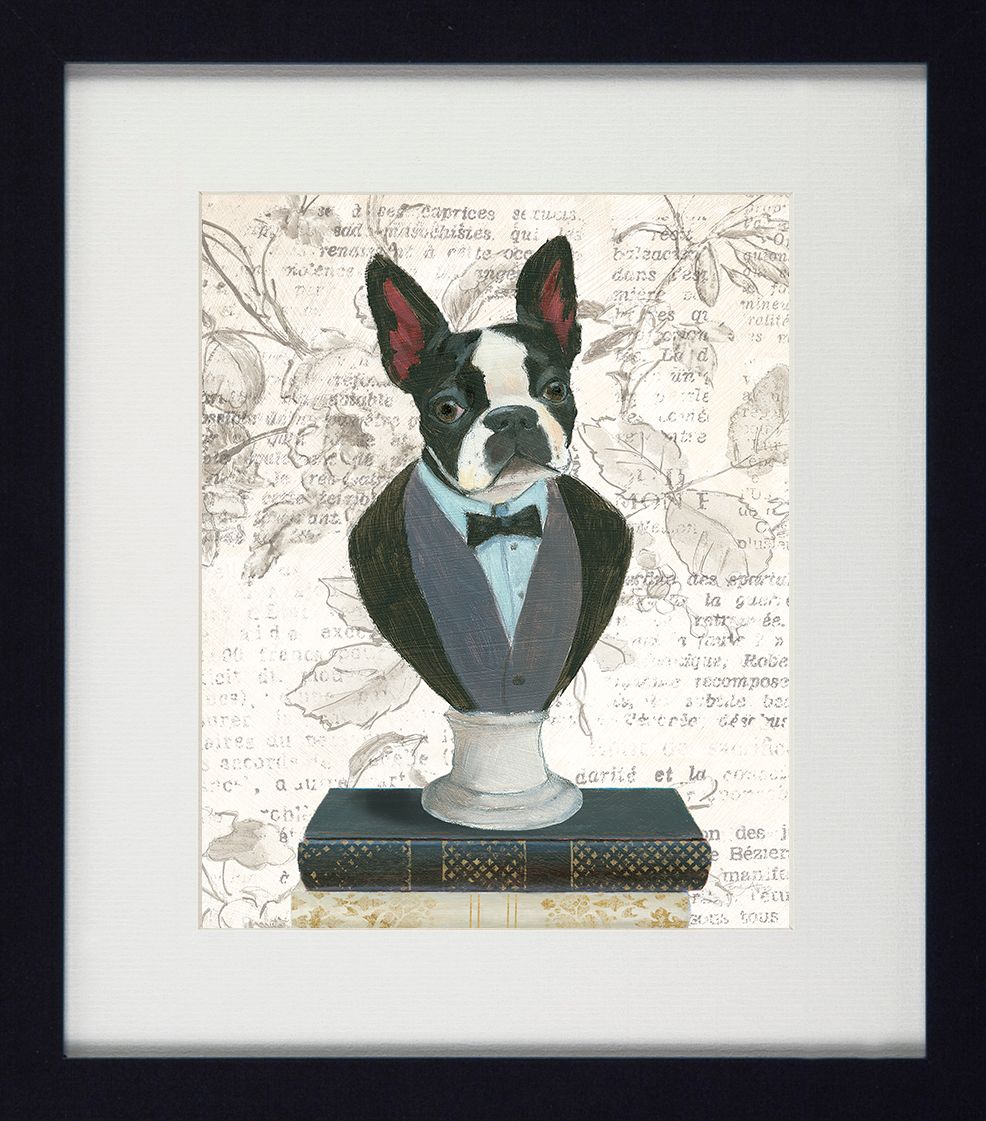 Canine Couture I | Quirky Dog Art | Framed Print with White Mount