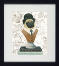 Canine Couture III | Quirky Dog Art | Framed Print with White Mount