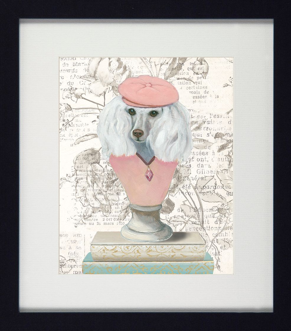 Canine Couture IV | Quirky Dog Art | Framed Print with White Mount