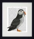 Puffin Portraits IV | Quirky Puffin Art | Framed Print with White Mount