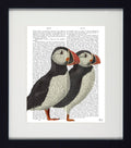 Puffin Portraits V | Quirky Puffin Art | Framed Print with White Mount