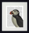 Puffin Portraits VI | Quirky Puffin Art | Framed Print with White Mount
