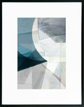 Navy Blue Angles I | Abstract Framed Print | Black Premium Italian Frame