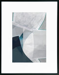 Navy Blue Angles II | Abstract Framed Print | Black Premium Italian Frame