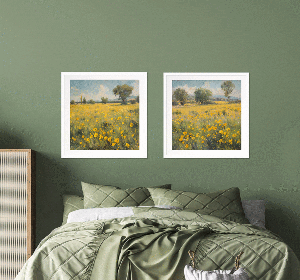 Fields of Yellow II – Framed Floral Art Print by Steve Hunziker