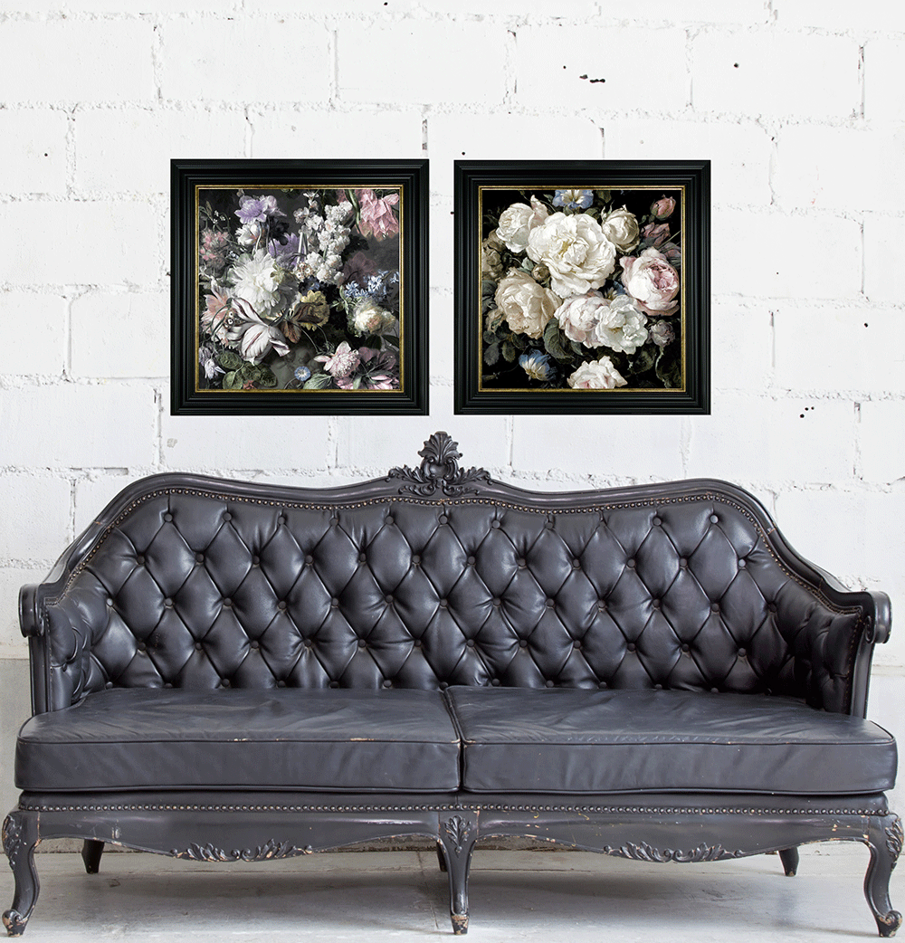 Glorious Bouquet I – Vintage Floral Framed Art by Angela McQueen
