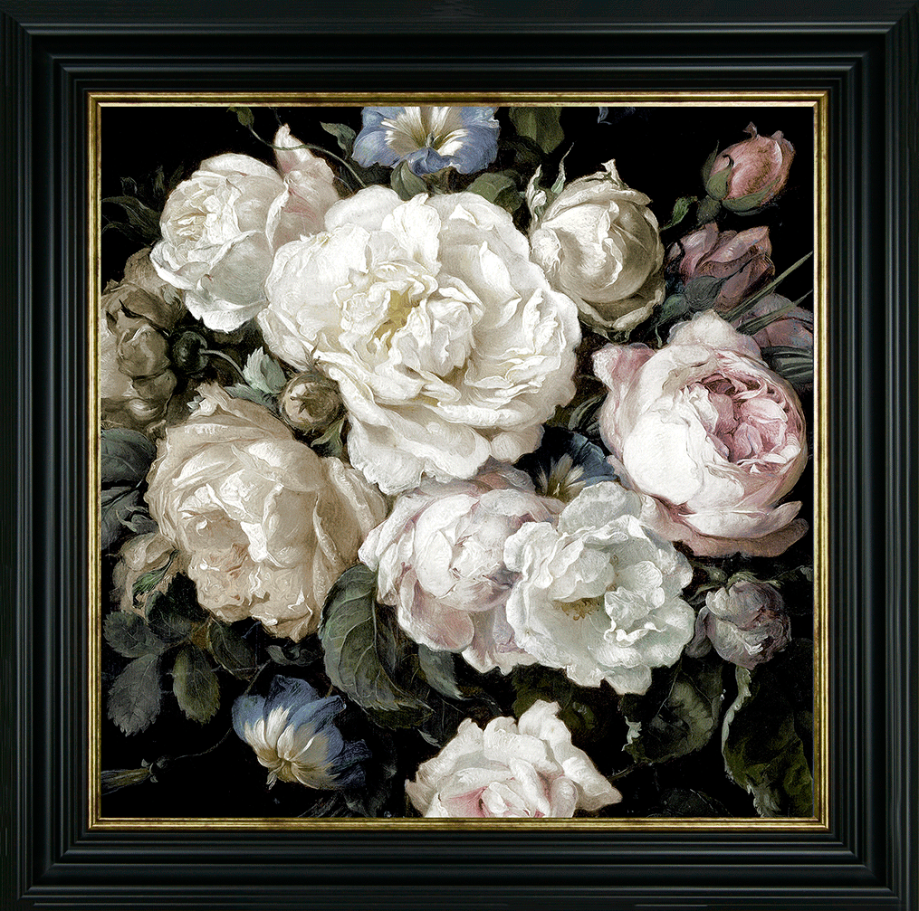 Glorious Bouquet II – Vintage Floral Framed Art by Angela McQueen