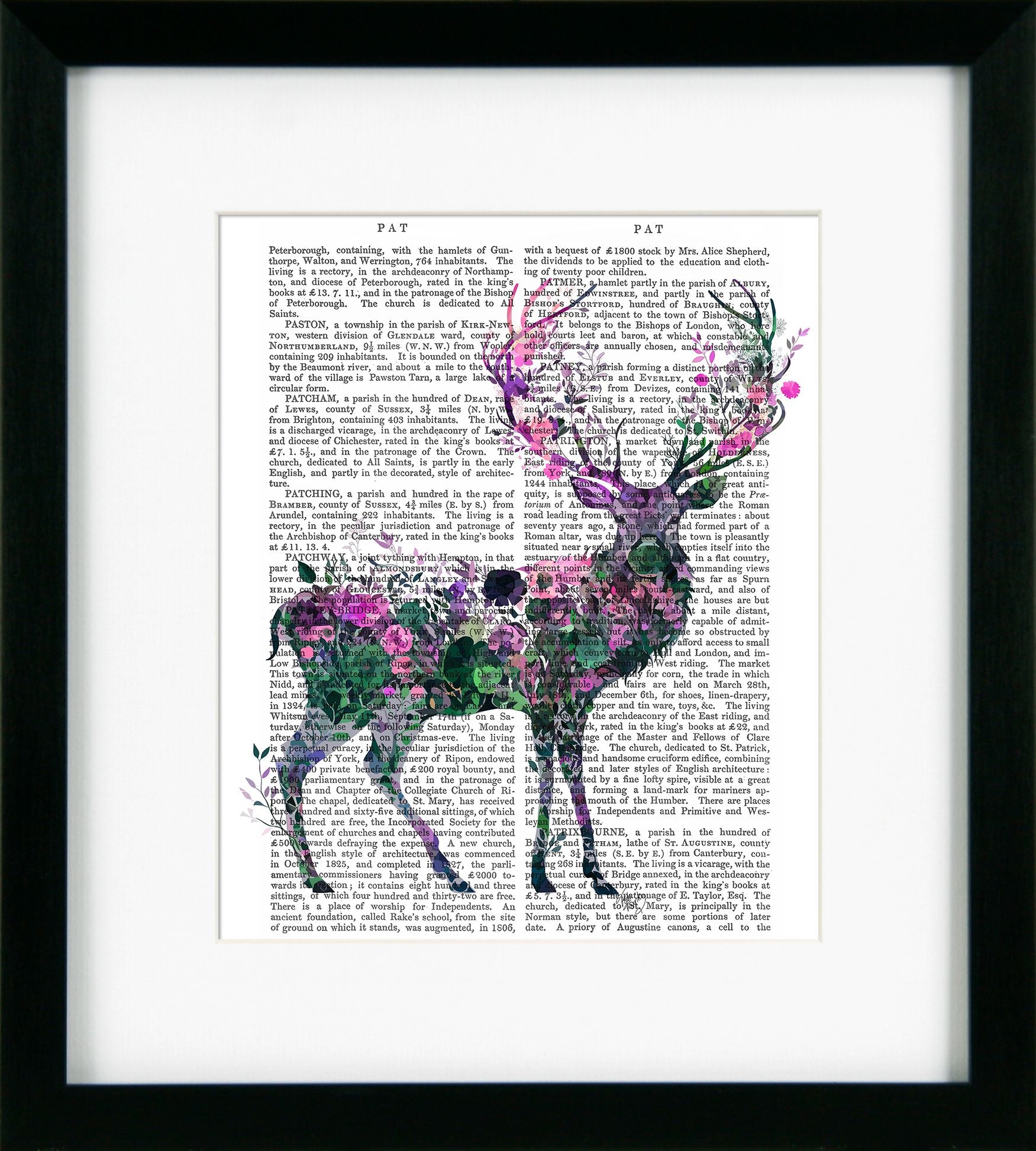 Floralessence II – Stag | Framed Print by Fab Funky