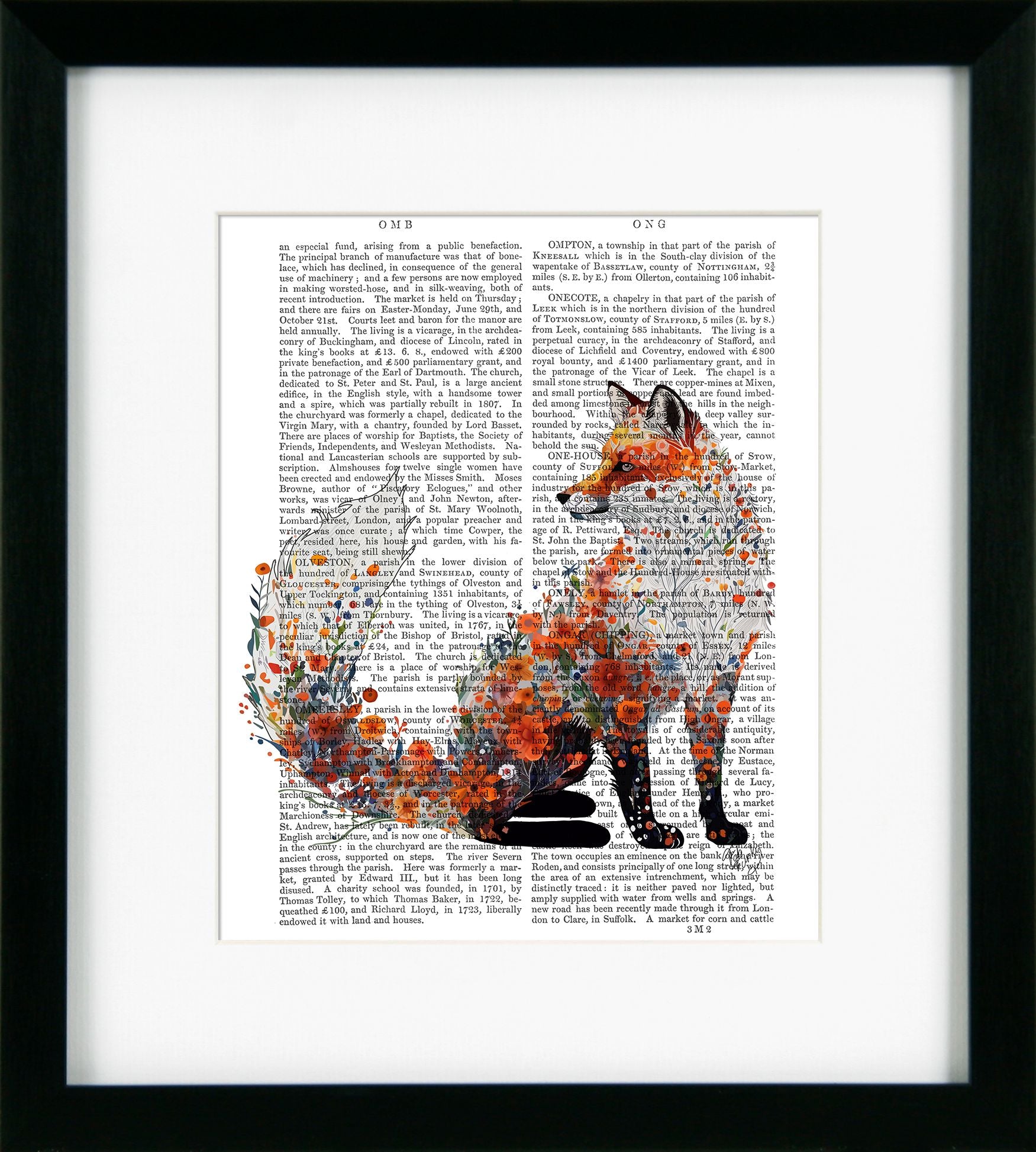 Floralessence III – Fox | Framed Print by Fab Funky