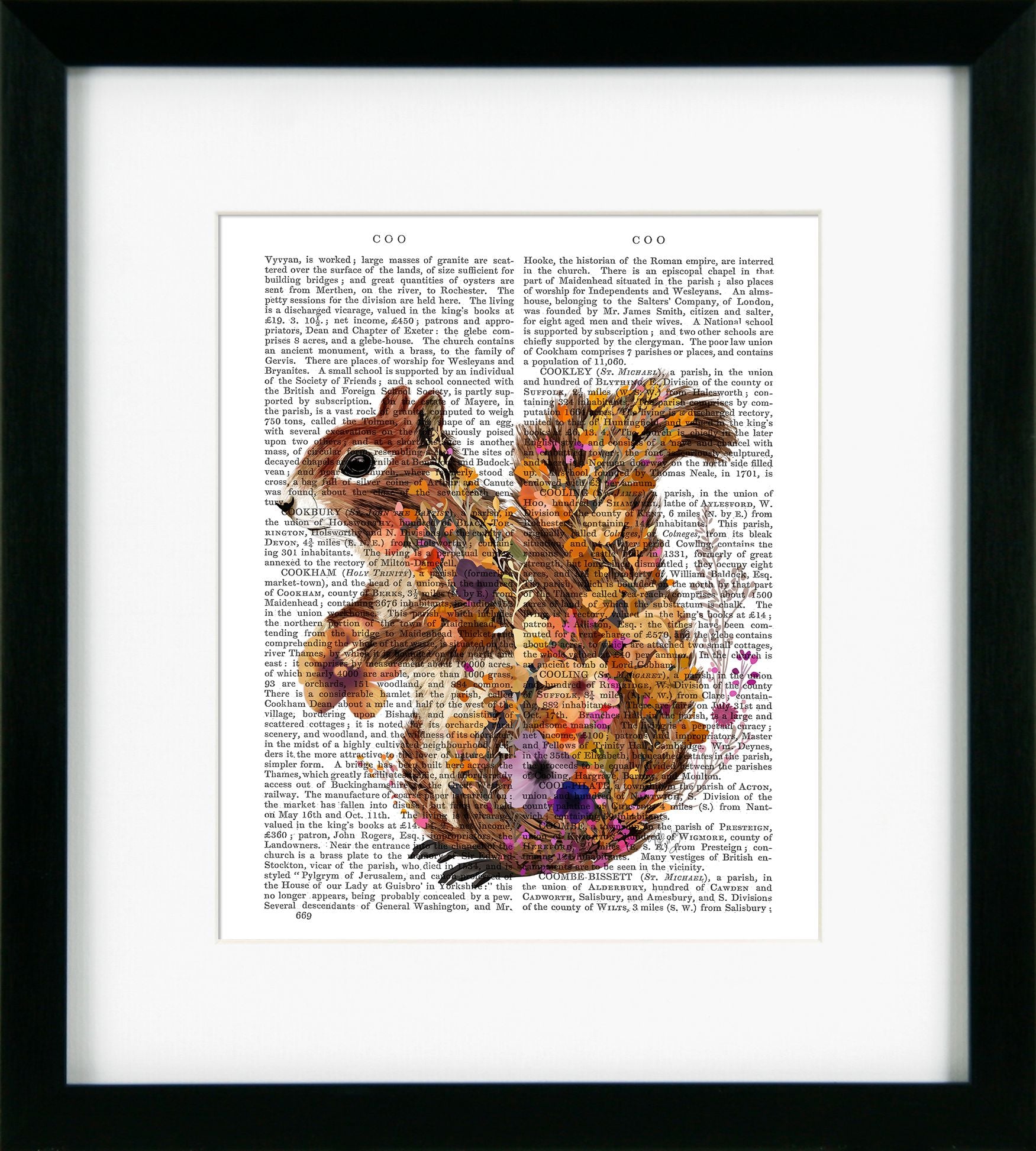 Floralessence IV – Squirrel | Framed Print by Fab Funky