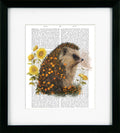 Floralessence V – Hedgehog | Framed Print by Fab Funky