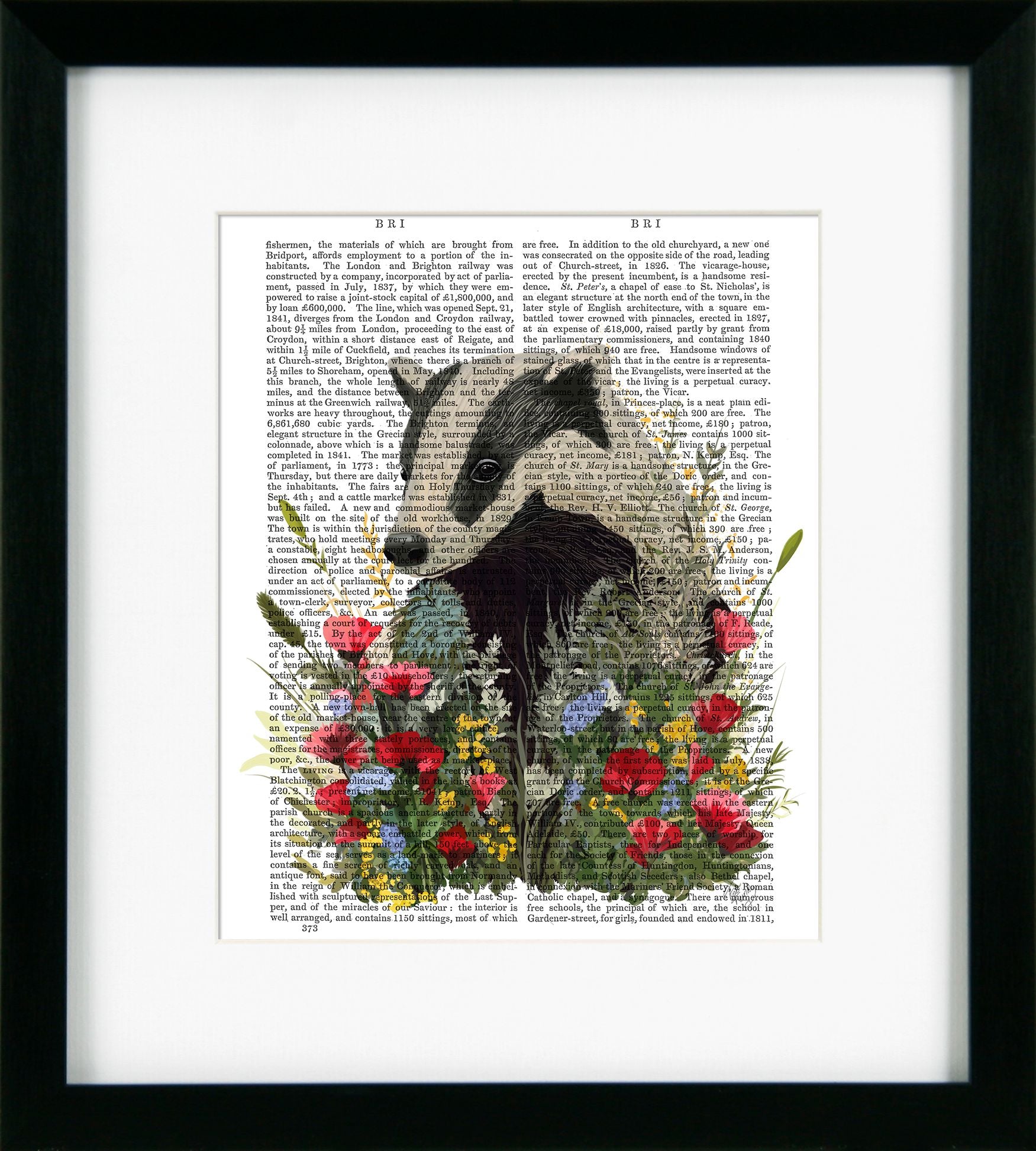 Floralessence VI – Badger | Framed Print by Fab Funky