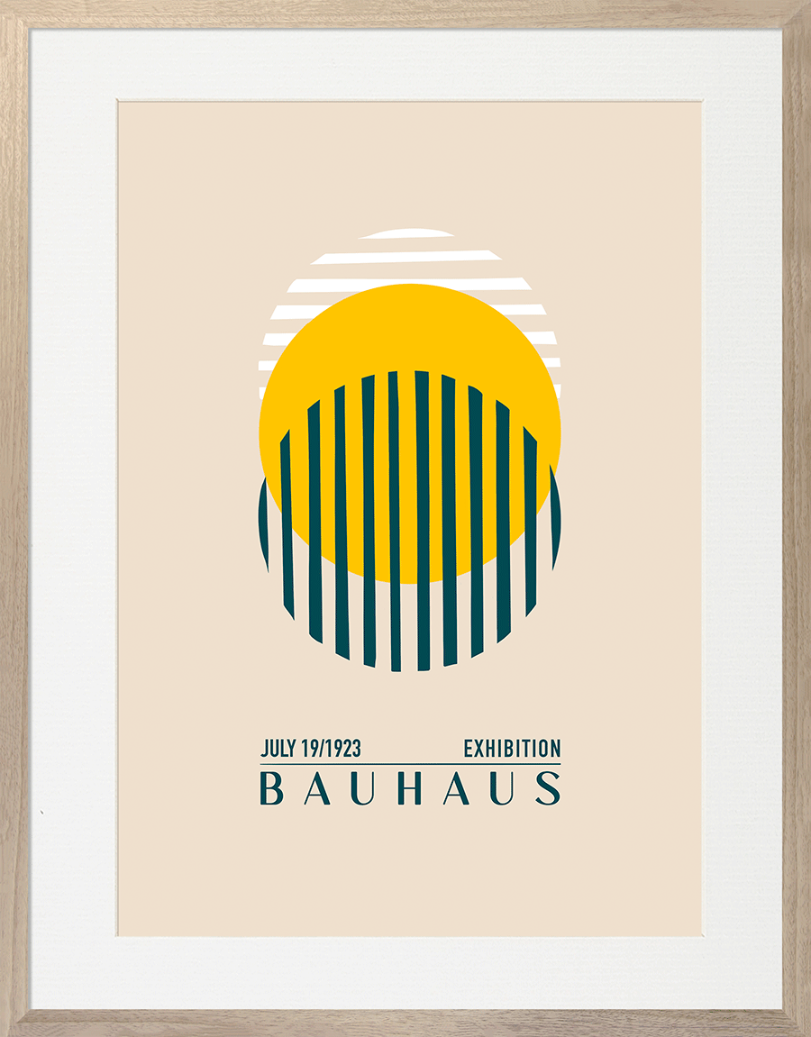Bauhaus I – Framed Modern Art Print | Italian Wood Frame