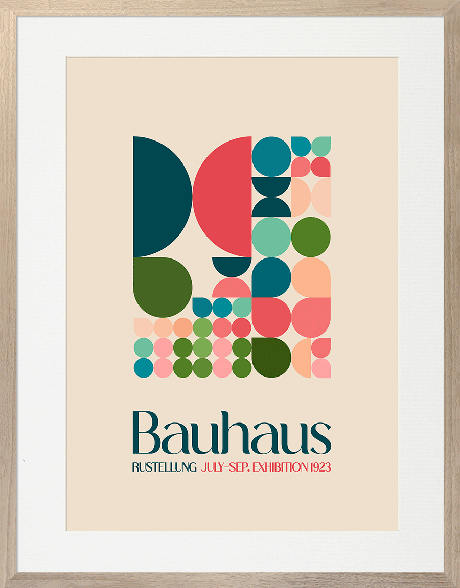 Bauhaus II – Framed Modern Art Print | Italian Wood Frame