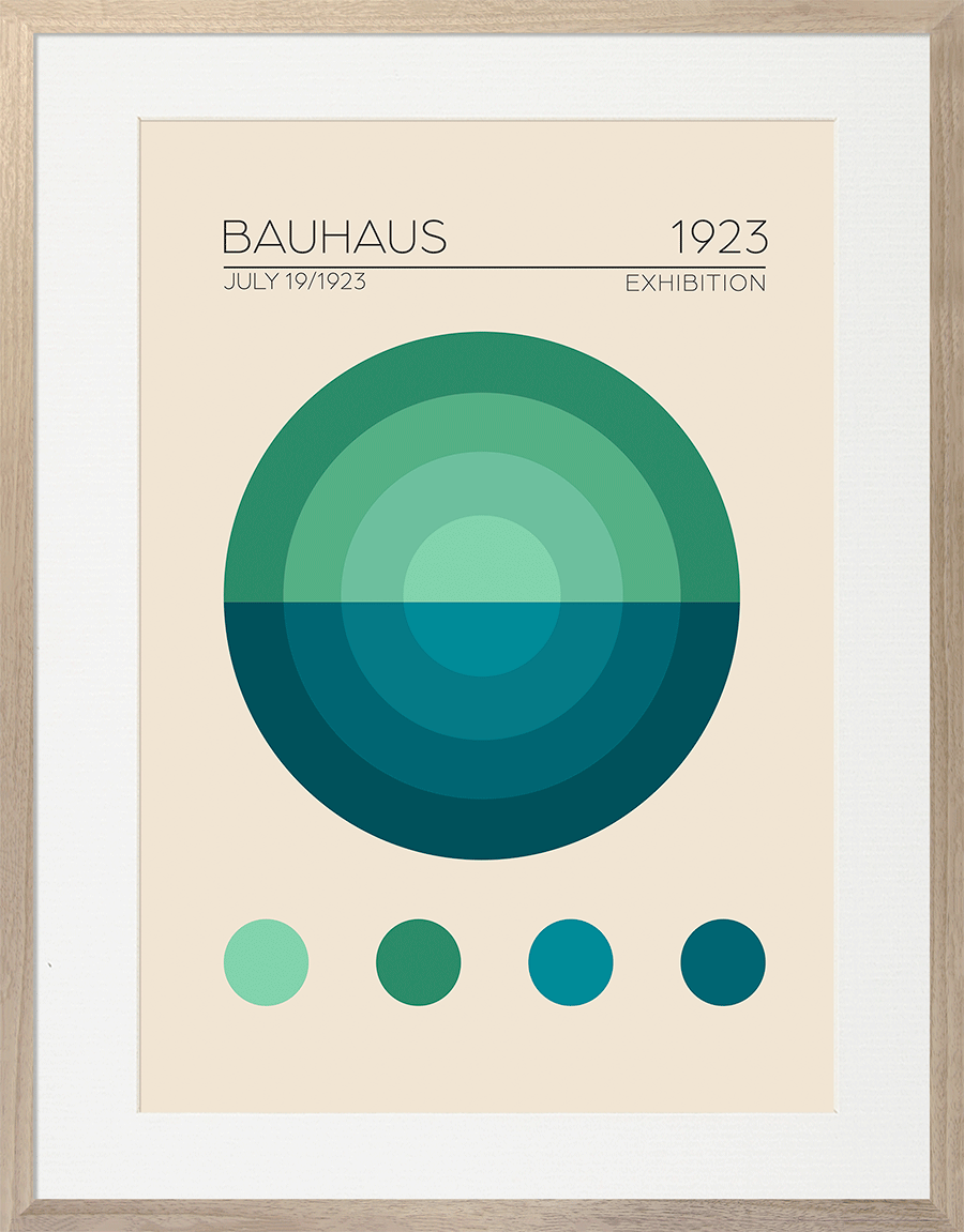 Bauhaus III – Framed Modern Art Print | Italian Wood Frame