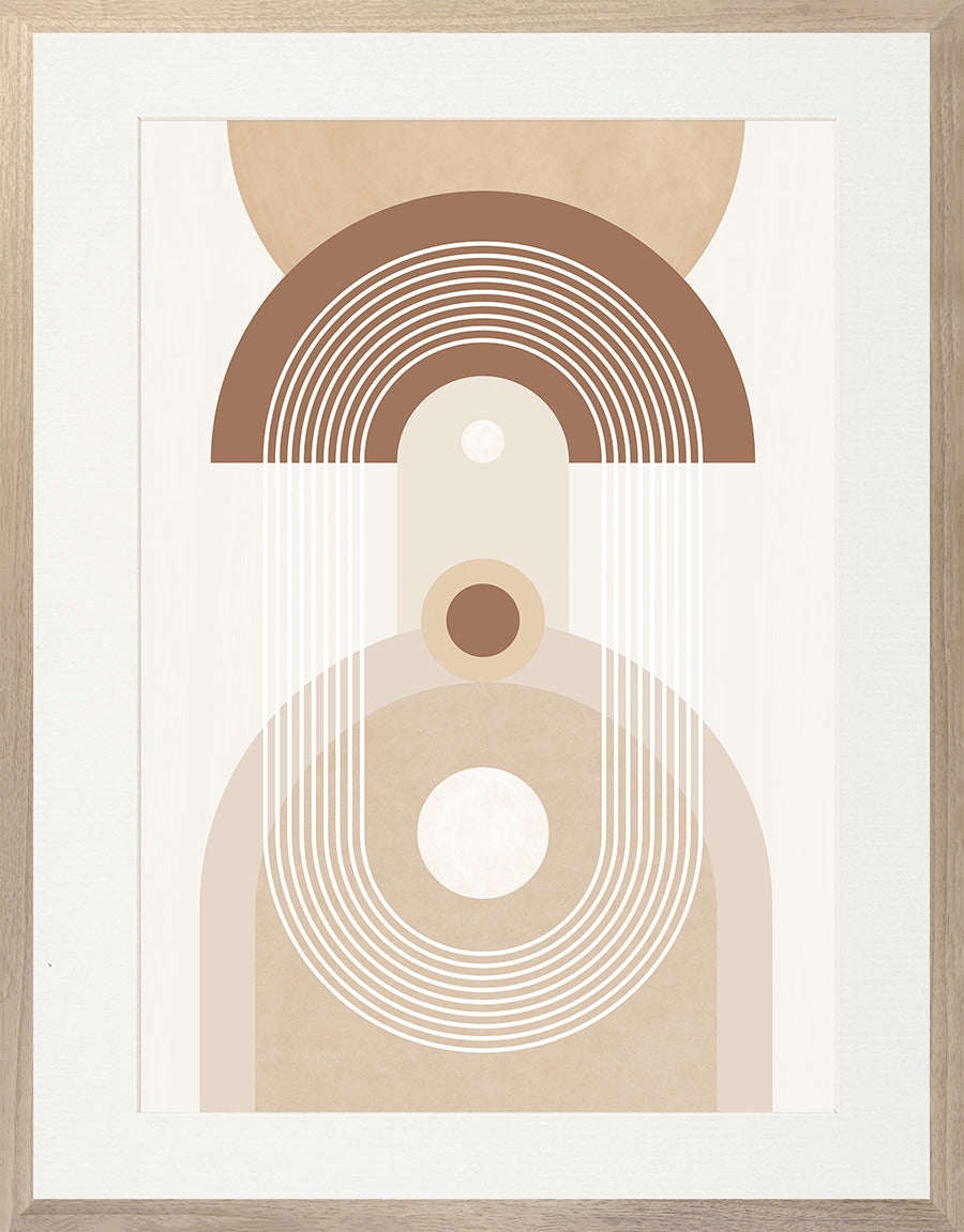 Mocha Abstract I – Framed Contemporary Art Print | Italian Wood Frame