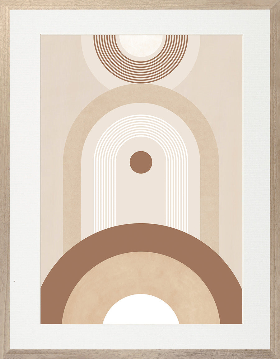 Mocha Abstract II – Framed Contemporary Art Print | Italian Wood Frame