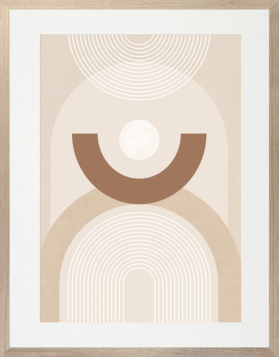 Mocha Abstract III – Framed Contemporary Art Print | Italian Wood Frame