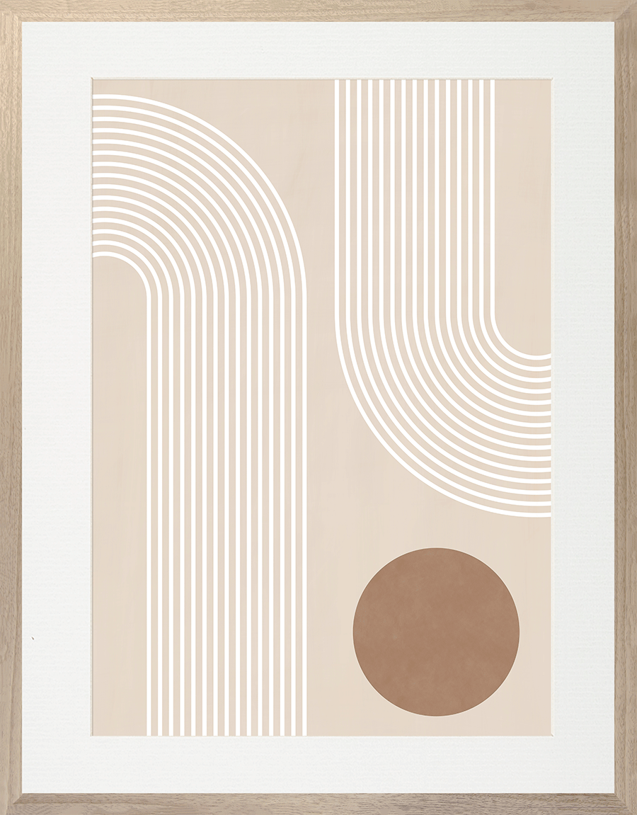 Mocha Abstract IV – Framed Contemporary Art Print | Italian Wood Frame