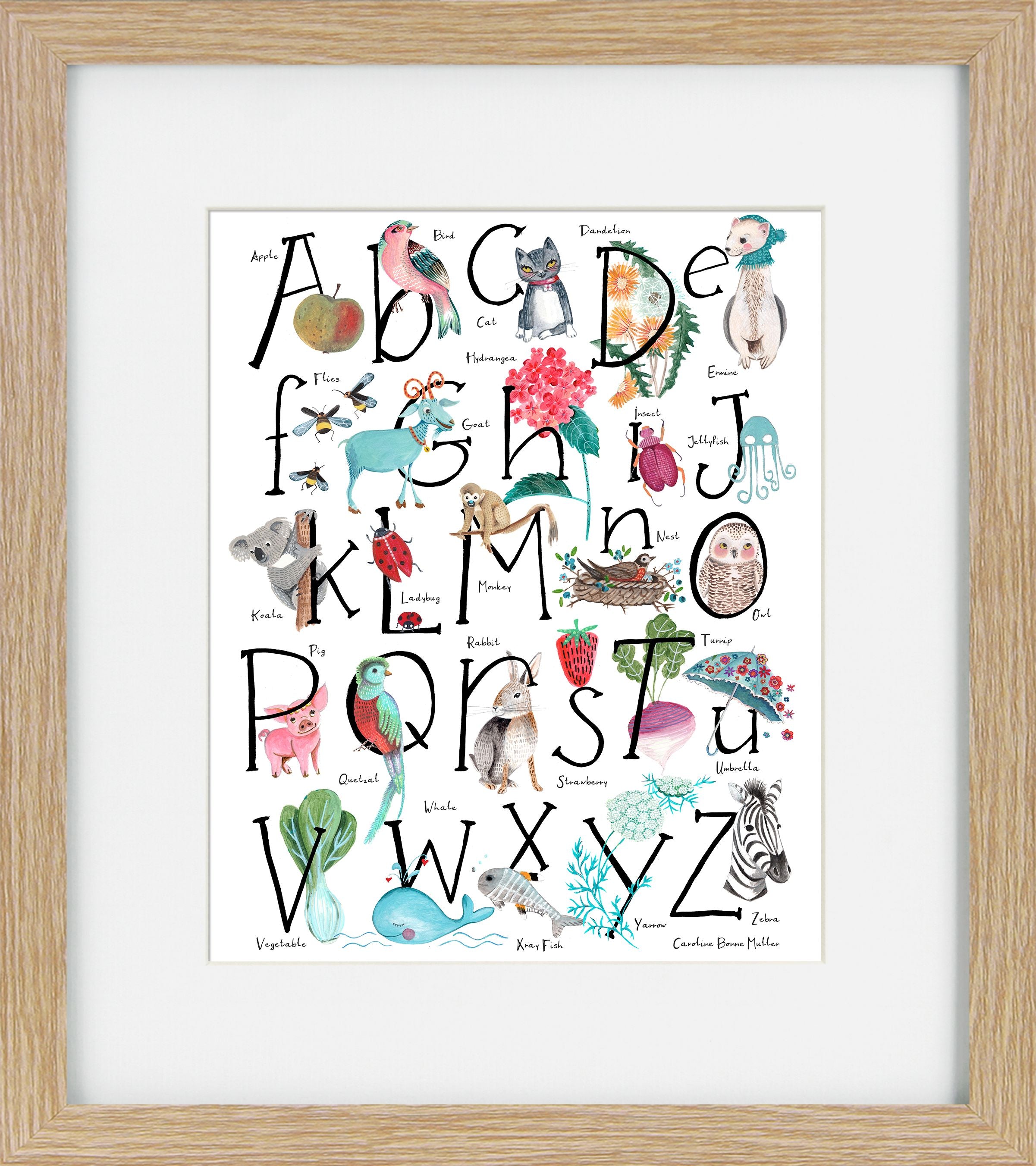 Little Wonders VI – Children's Framed Print | Brown Frame