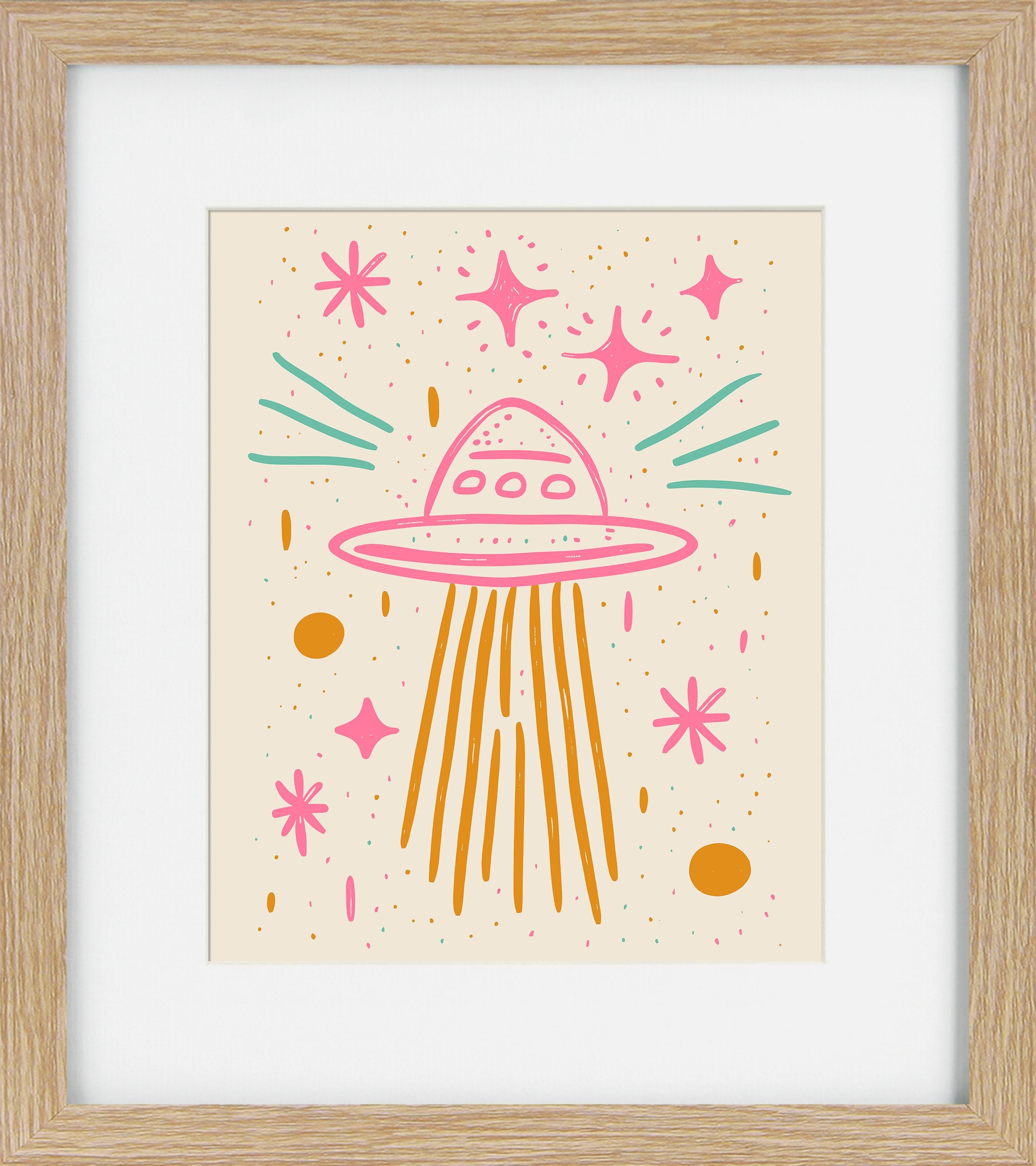Little Wonders VII – Children's Framed Print | Brown Frame