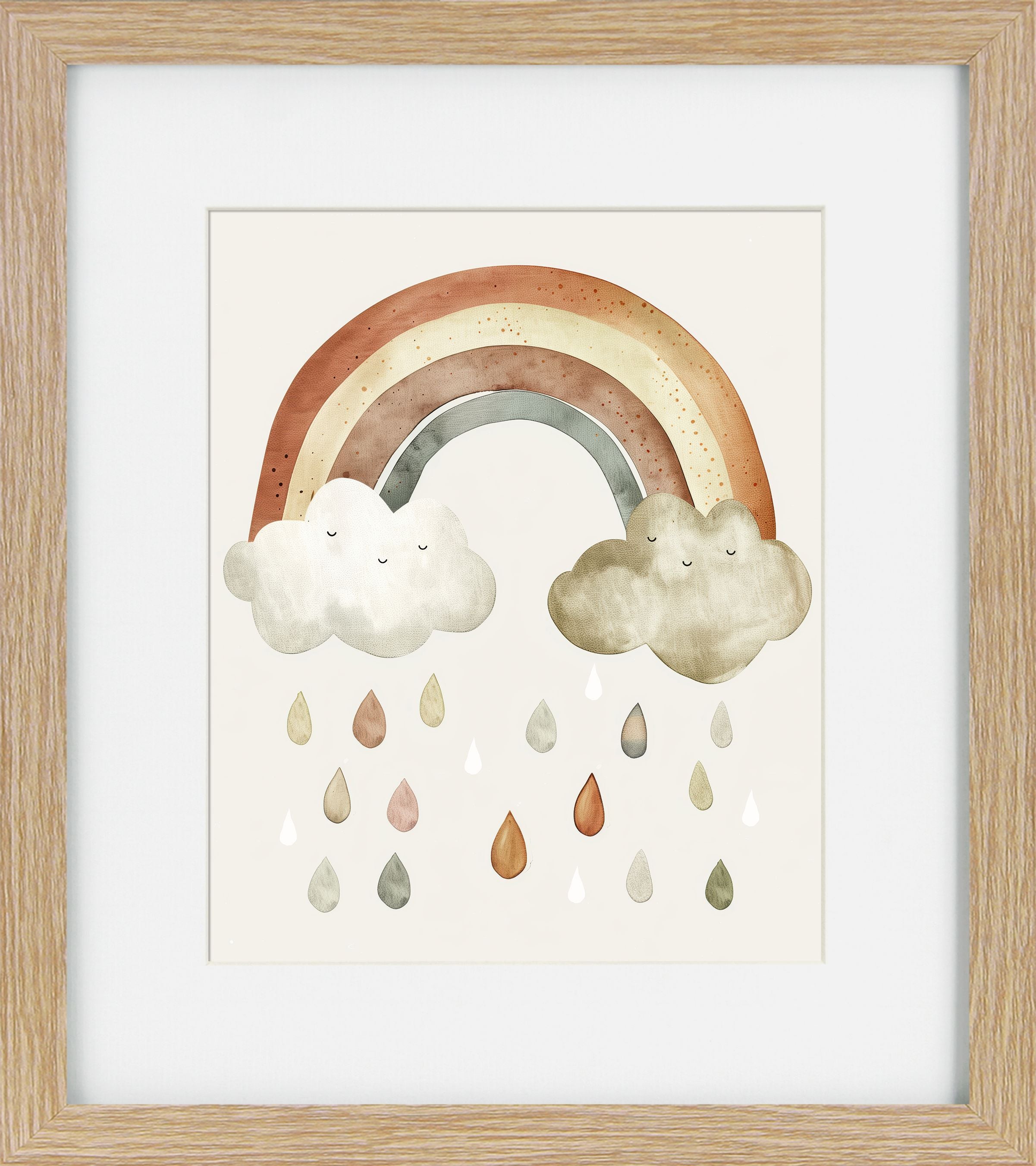 Little Wonders X – Children's Framed Print | Brown Frame