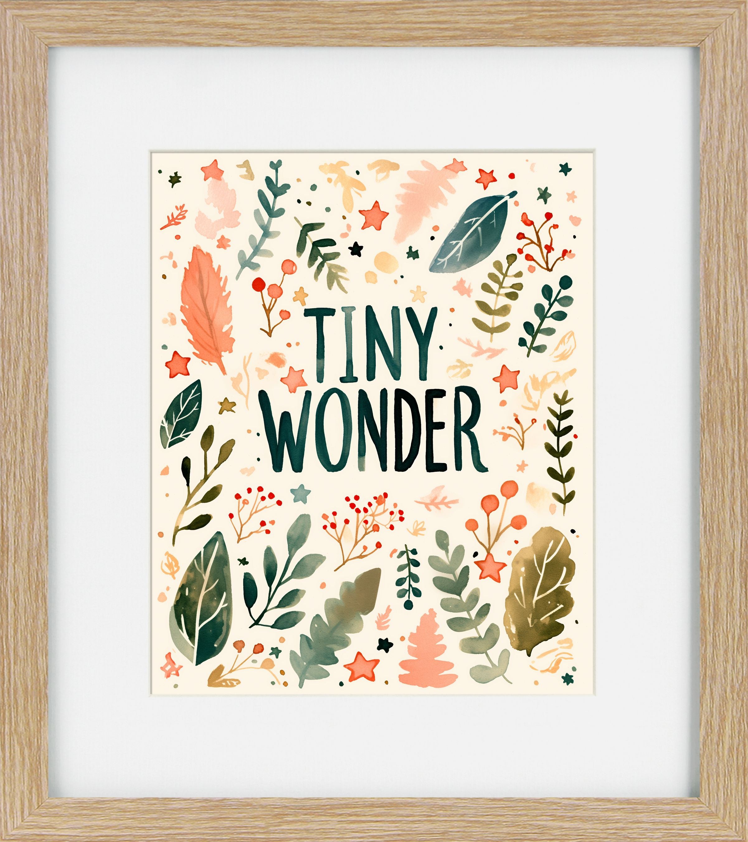 Little Wonders XI – Children's Framed Print | Brown Frame