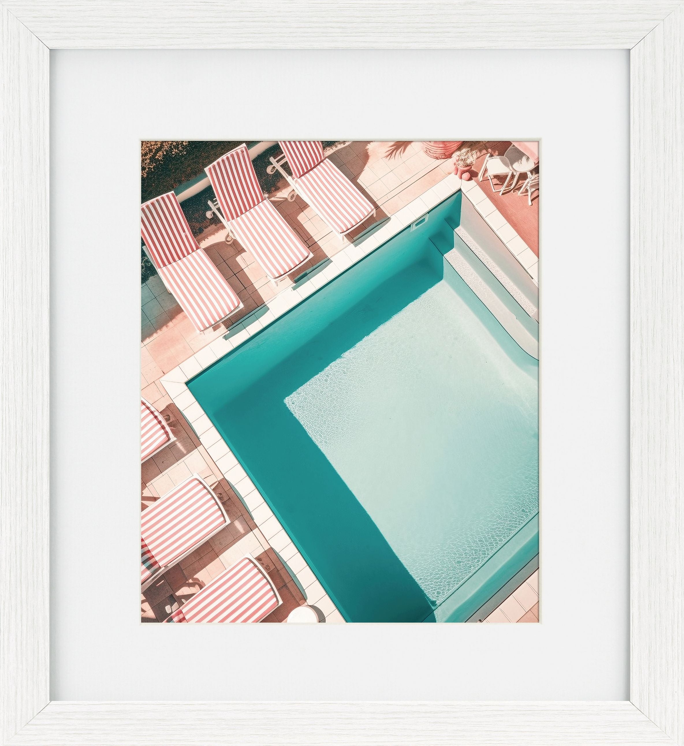 By the Pool III – Framed Print with White Mount