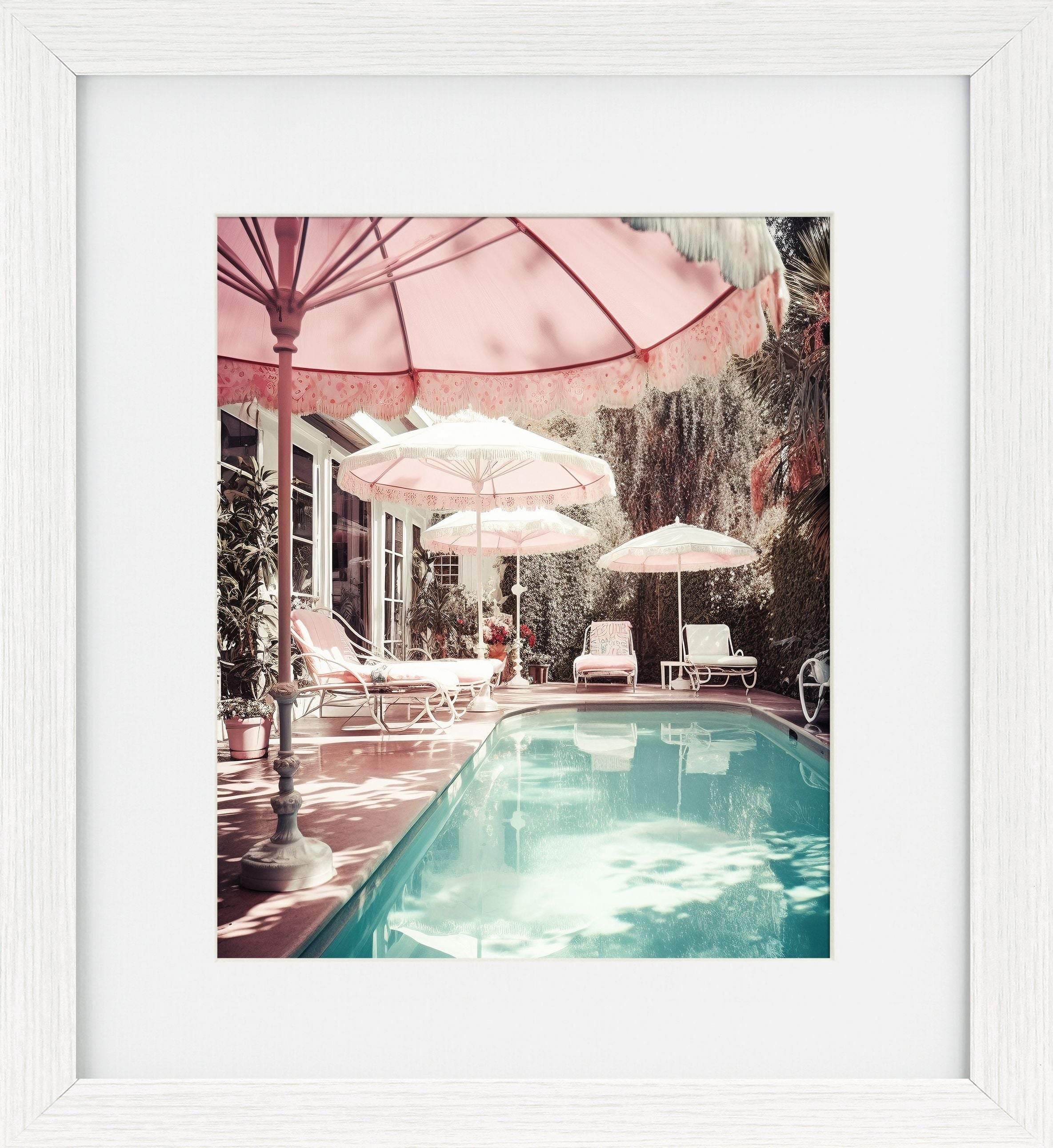 By the Pool V – Framed Print with White Mount