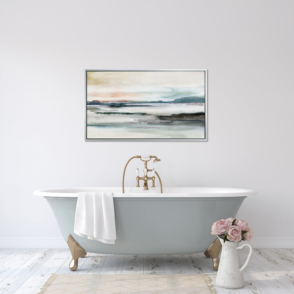 Dusk Fall – Abstract Seascape Framed Art Print by Isabelle Z