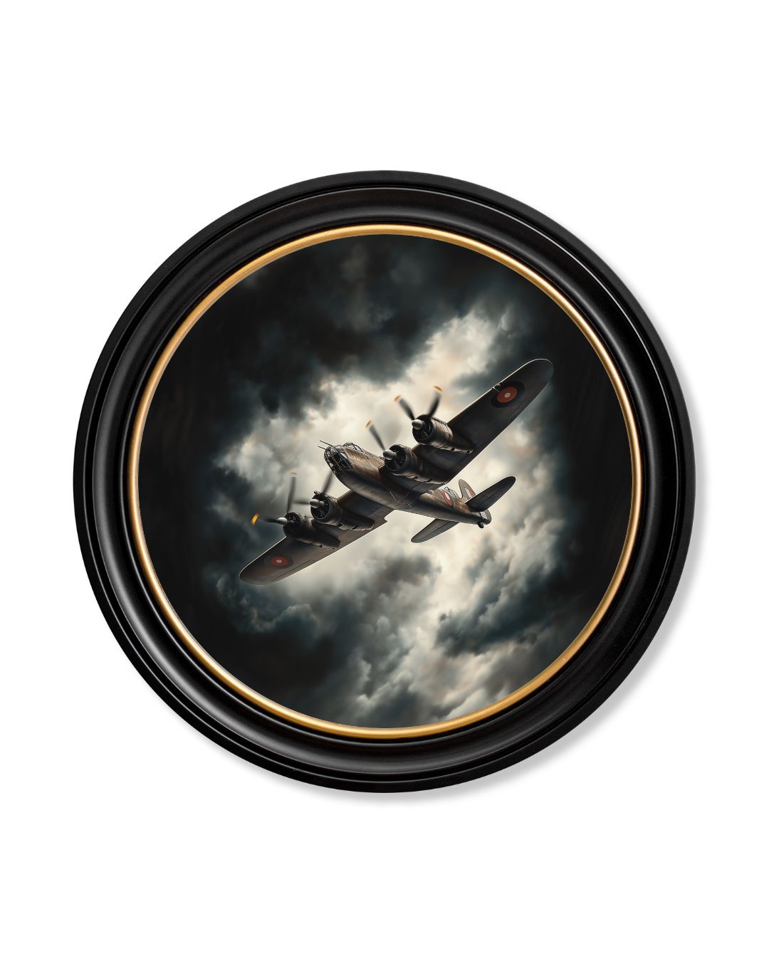 Fighter Jets Oxford Round Frame