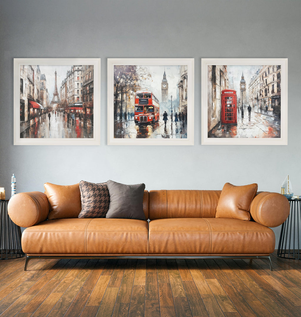 London Telephone Box - Cream Hurstwood Square Frame