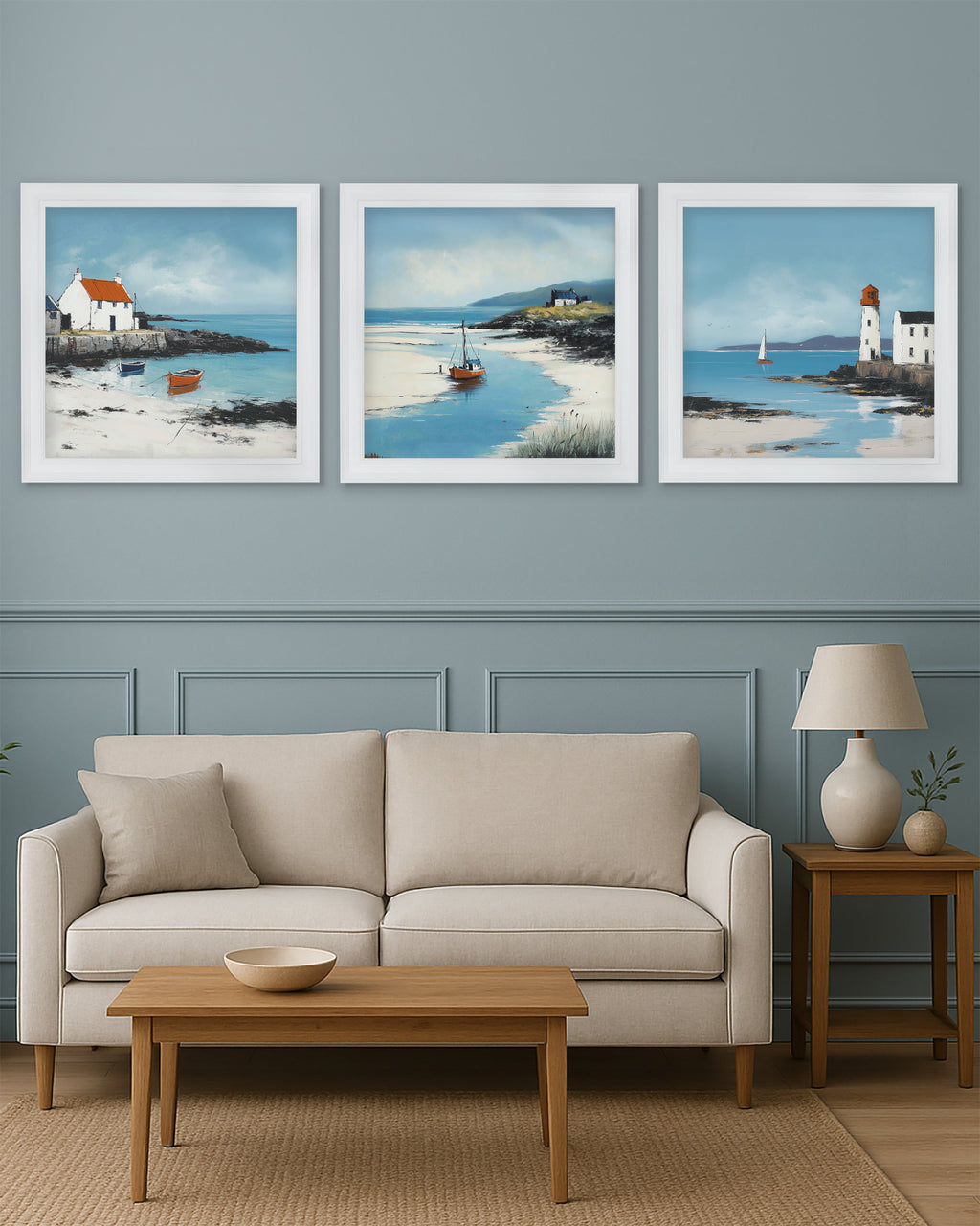 The Coastal House - White Hurstwood Square Frame