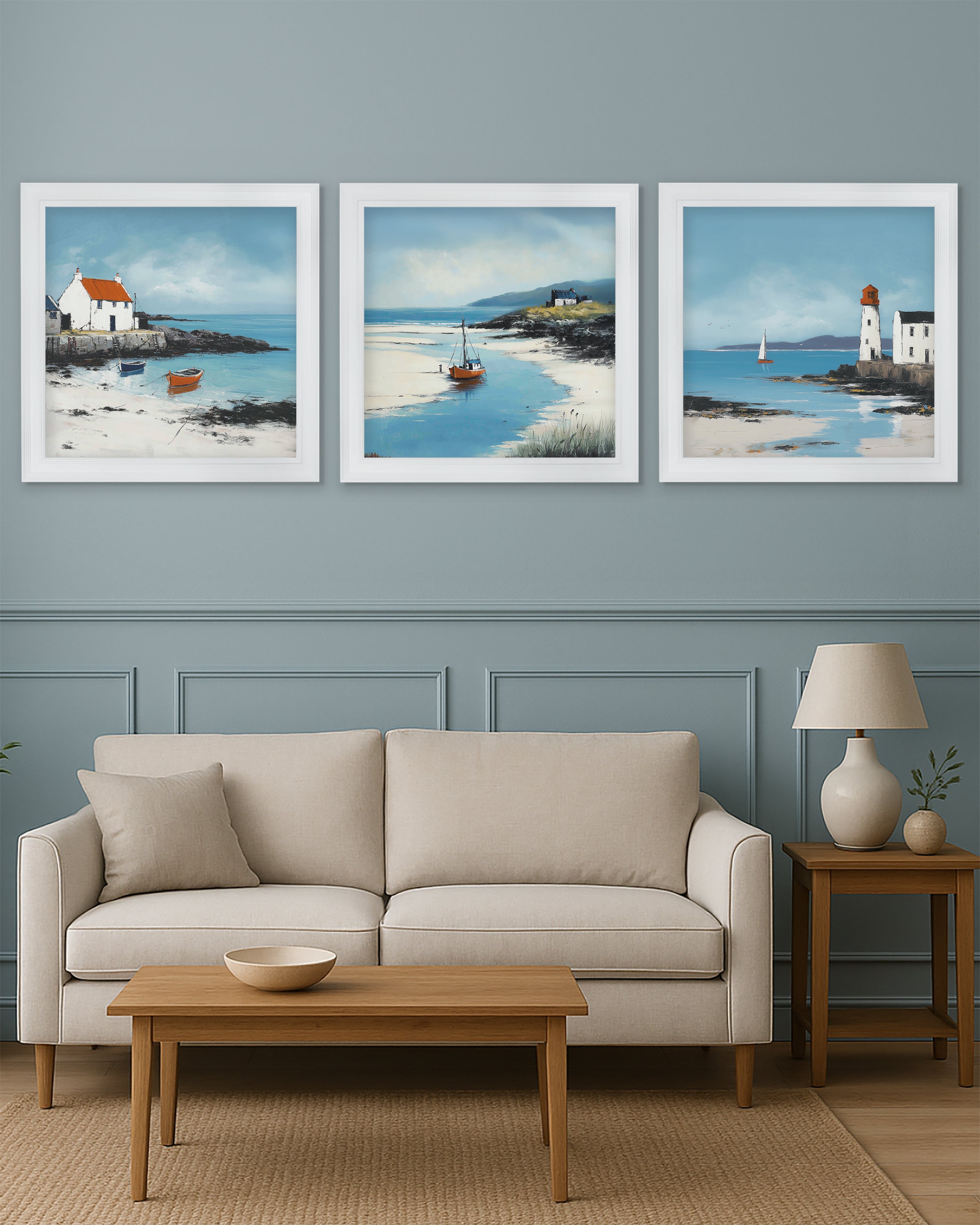 The Coastal House - White Hurstwood Square Frame