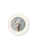 The Goofy Alpaca - Oxford Strong White Round Frame