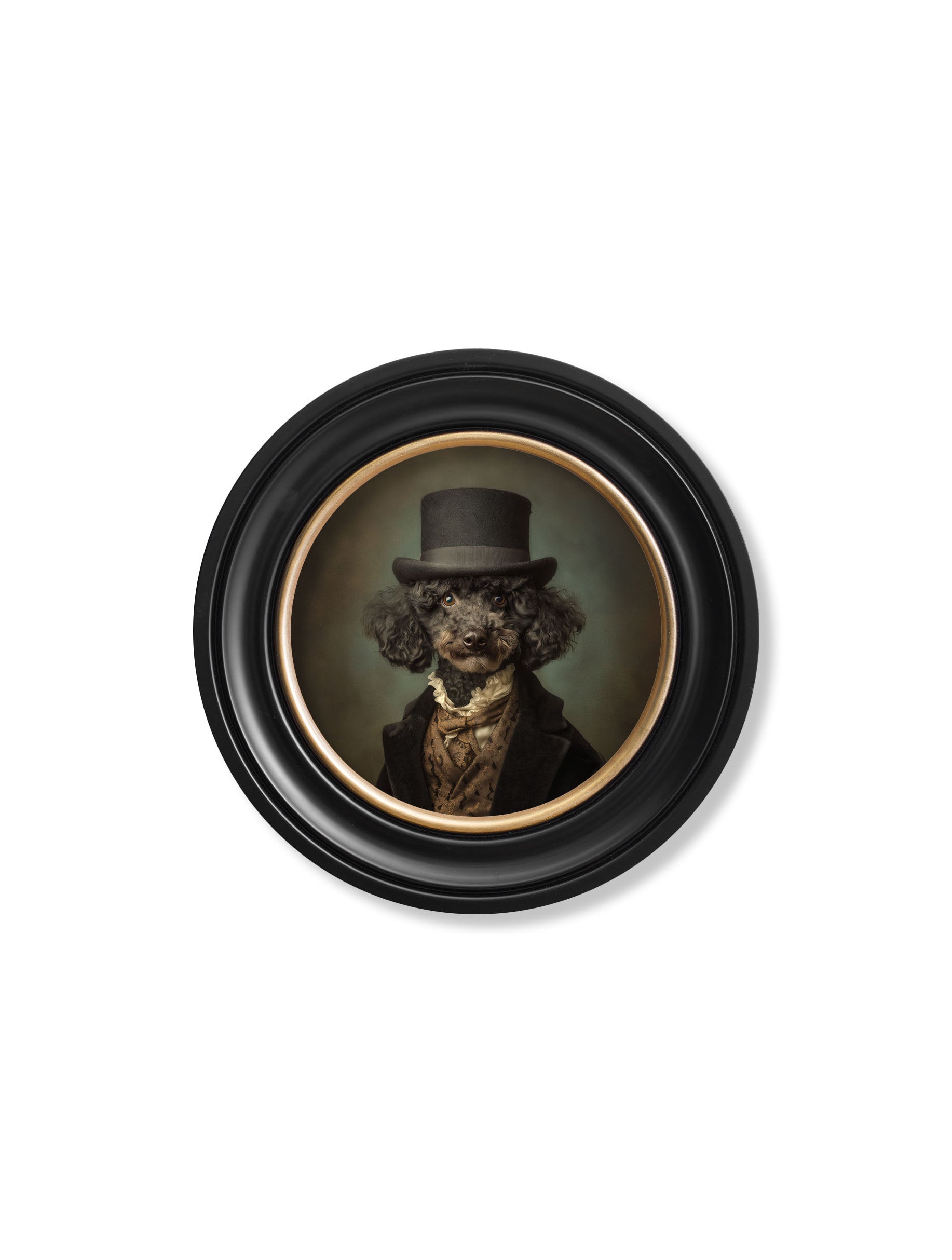 Sir Poodleton - Gentleman Poodle Oxford Round Frame
