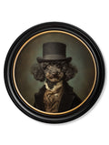 Sir Poodleton - Gentleman Poodle Oxford Round Frame