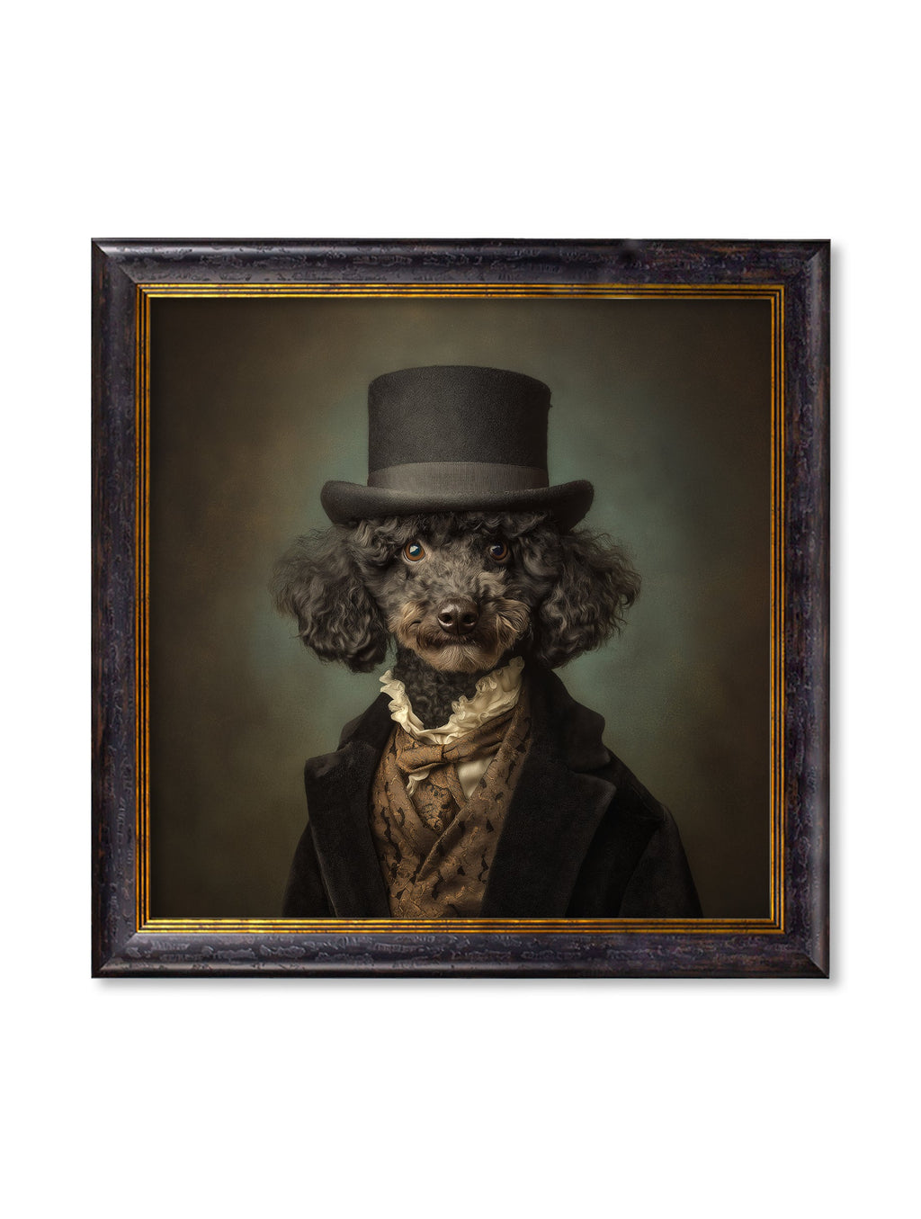 Sir Poodleton - Gentleman Poodle Oxford Square Frame