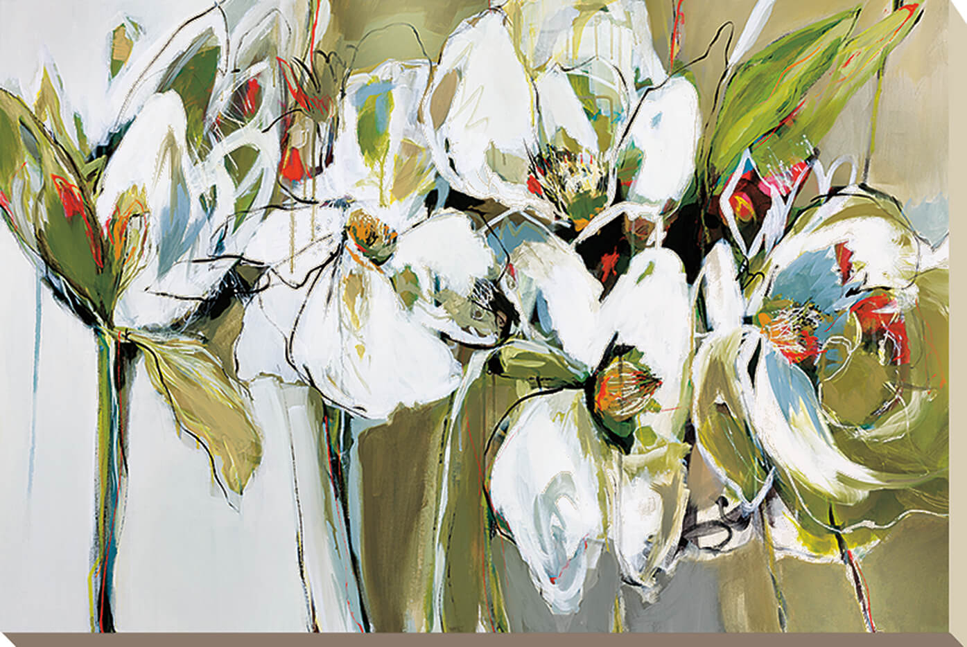 Spring Blooms – Floral Canvas Wall Art by Angela Maritz