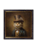 Lord Whiskerby - Gentleman Tabby Cat Oxford Square Frame