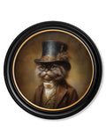 Sir Fluffington - Gentleman Persian Cat Oxford Round Frame