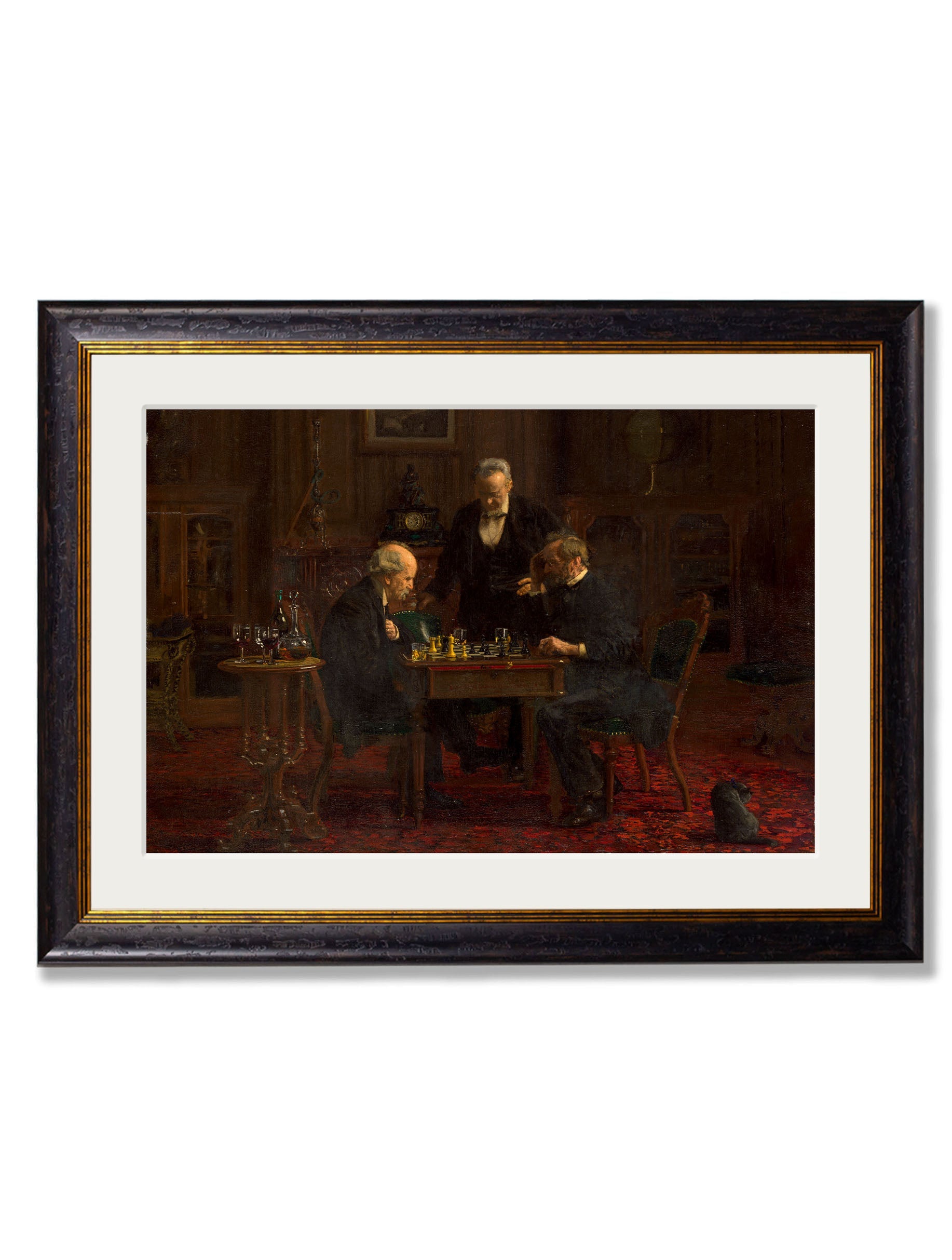 c.1876 The Chess Players – Thomas Eakins | Archival Framed Print