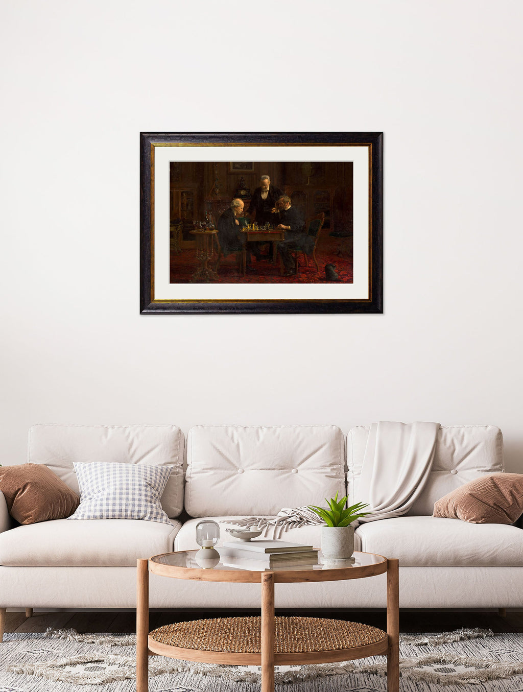c.1876 The Chess Players – Thomas Eakins | Archival Framed Print