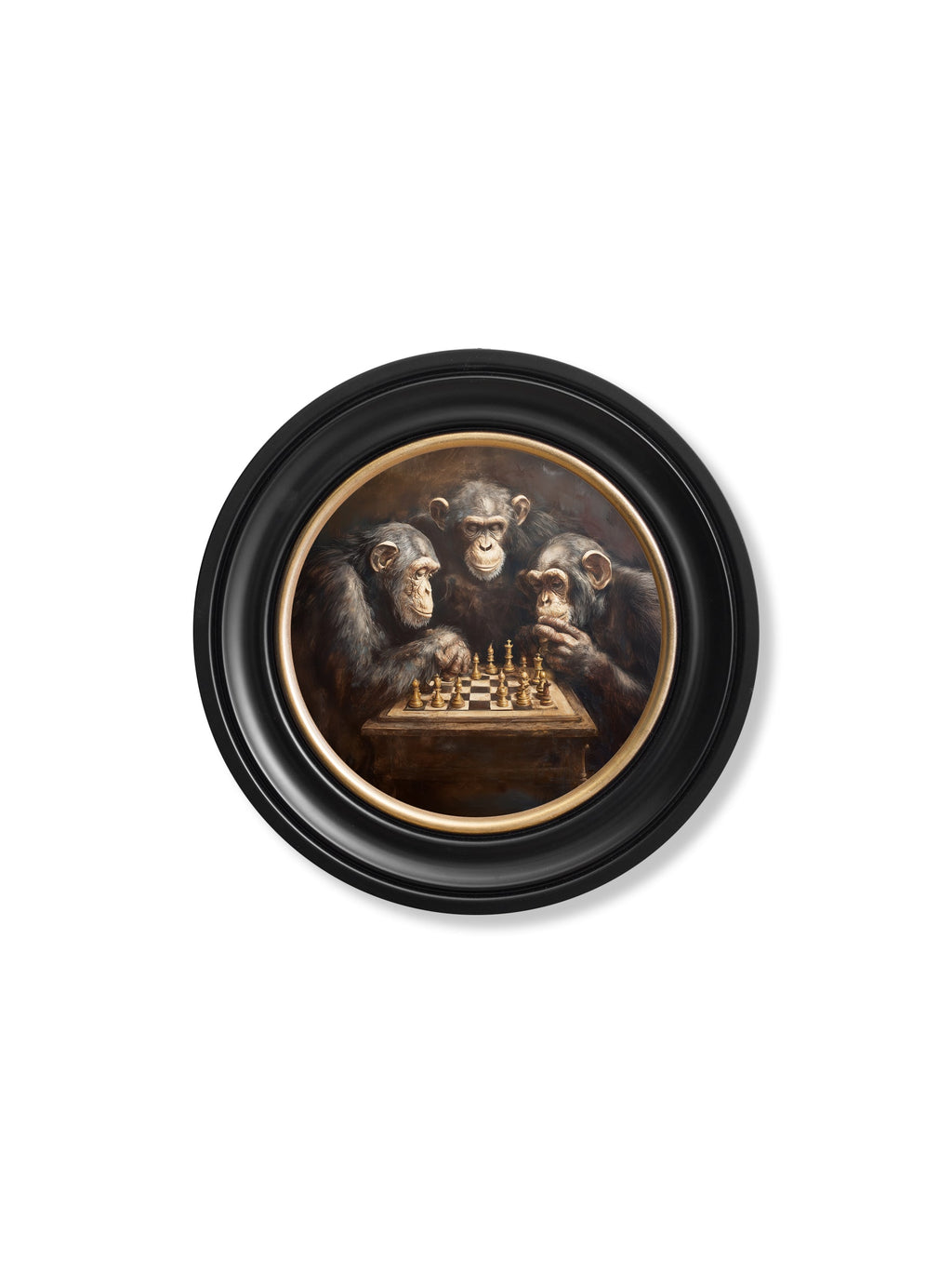 The Chess-Playing Chimps - Oxford Round Frame