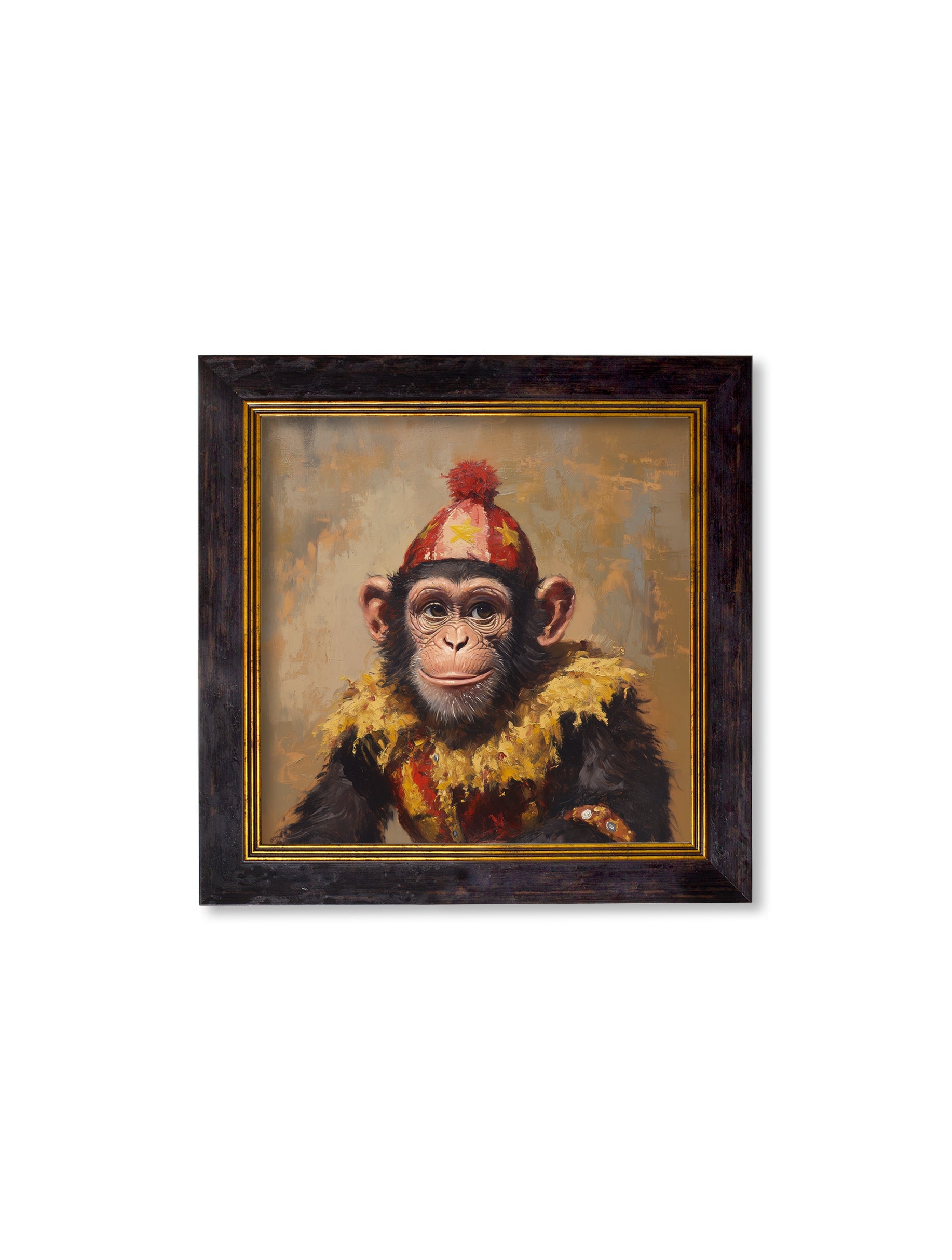 Chimpy the Daring - Circus Chimpanzee Oxford Square Frame