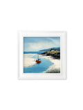 The Coastal Boat - White Hurstwood Square Frame