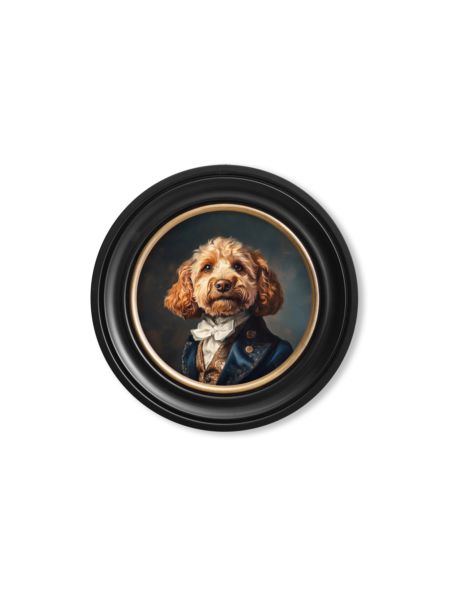 Sir Barkington - Gentleman Cockapoo Oxford Round Frame