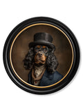 Lord Longears -  Gentleman Cocker Spaniel Oxford Round Frame